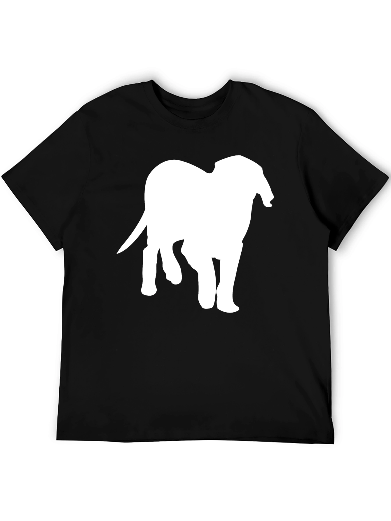 Elephant Silhouette Black T-Shirt