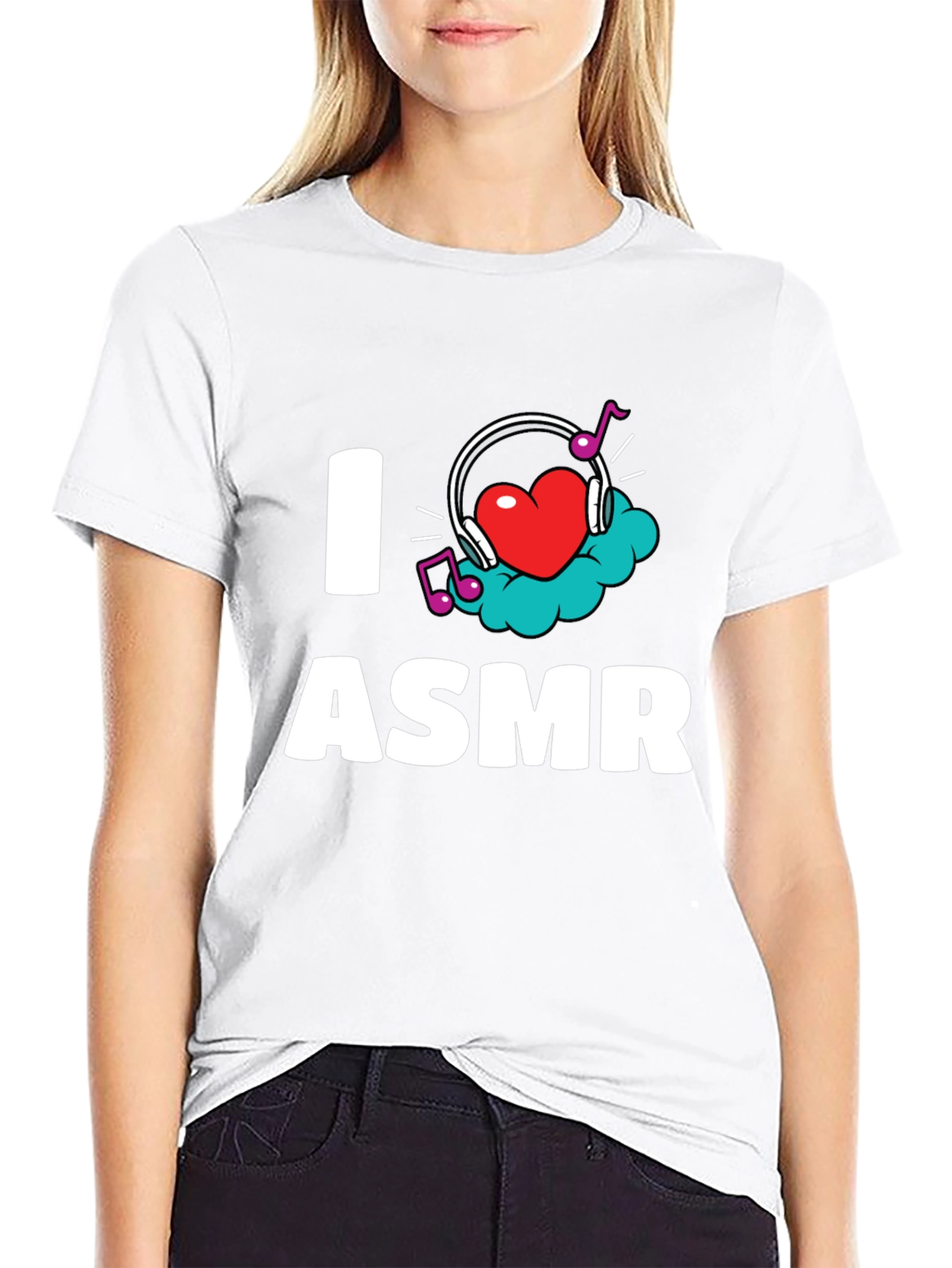 I Love ASMR T-Shirt - Black Graphic Tee