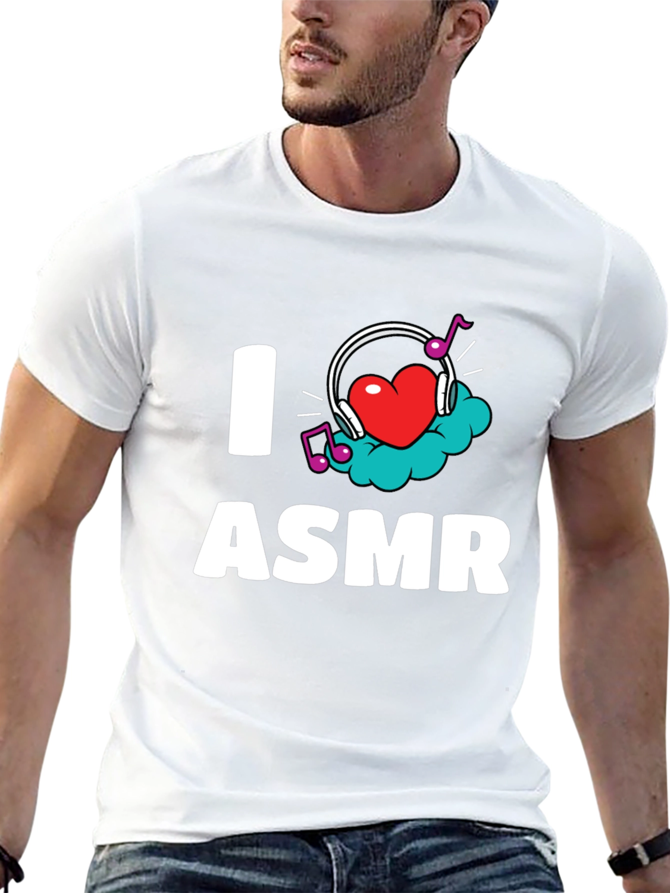 I Love ASMR T-Shirt - Black Graphic Tee