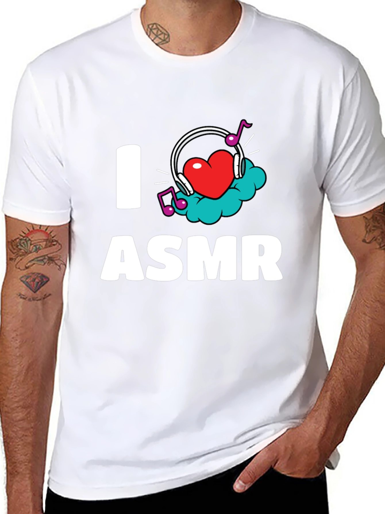 I Love ASMR T-Shirt - Black Graphic Tee