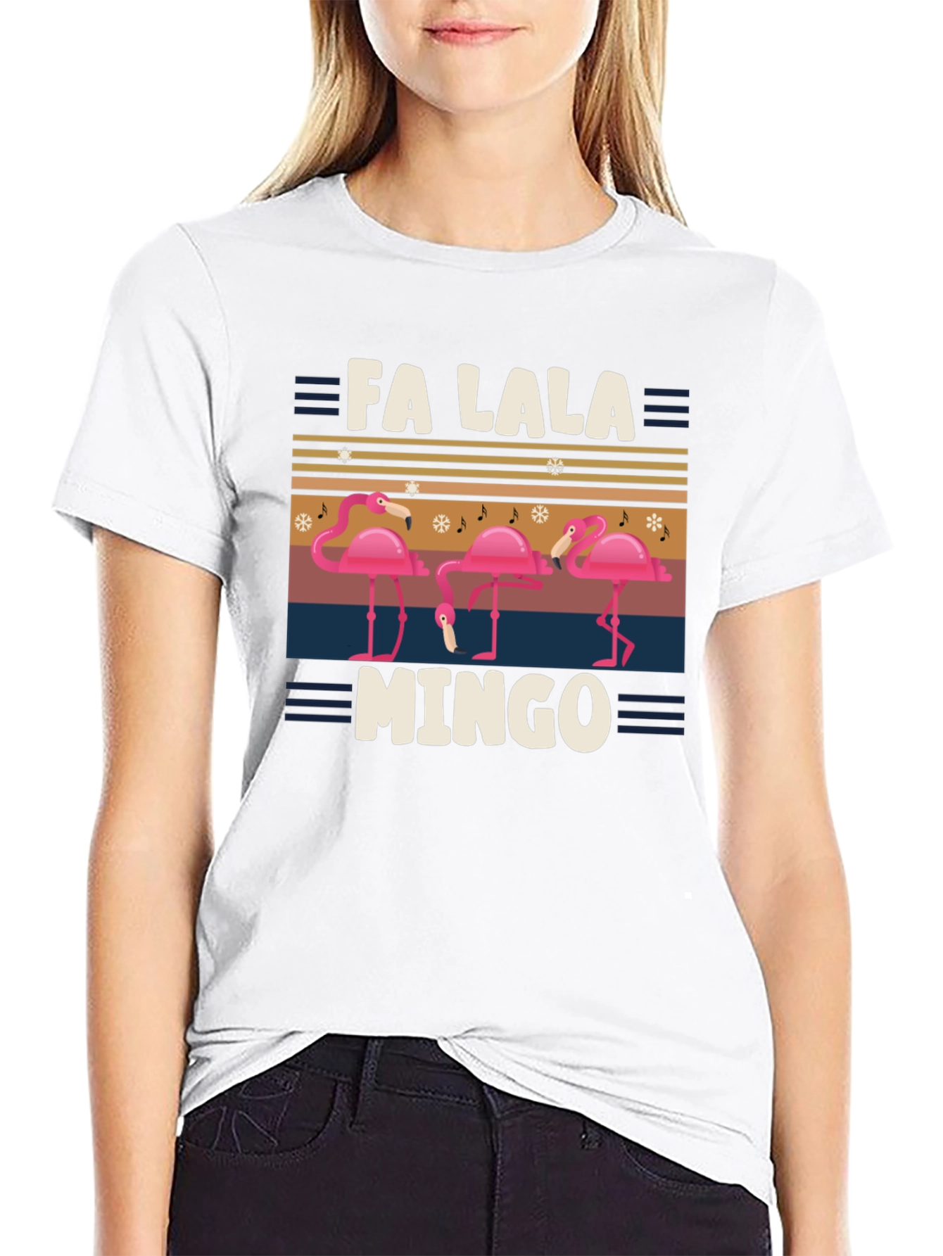 Fa La La Mingo Christmas Flamingo T-Shirt