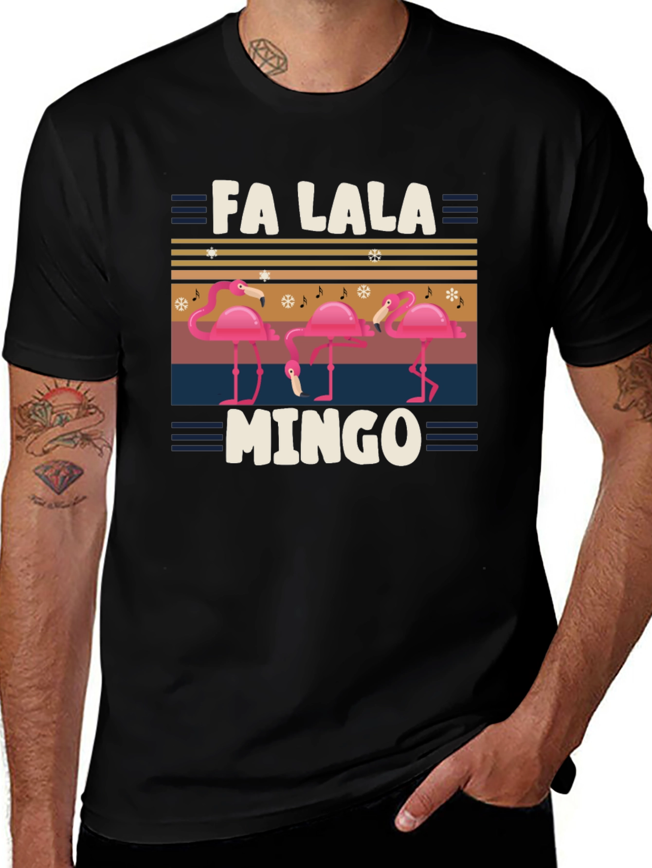 Fa La La Mingo Christmas Flamingo T-Shirt