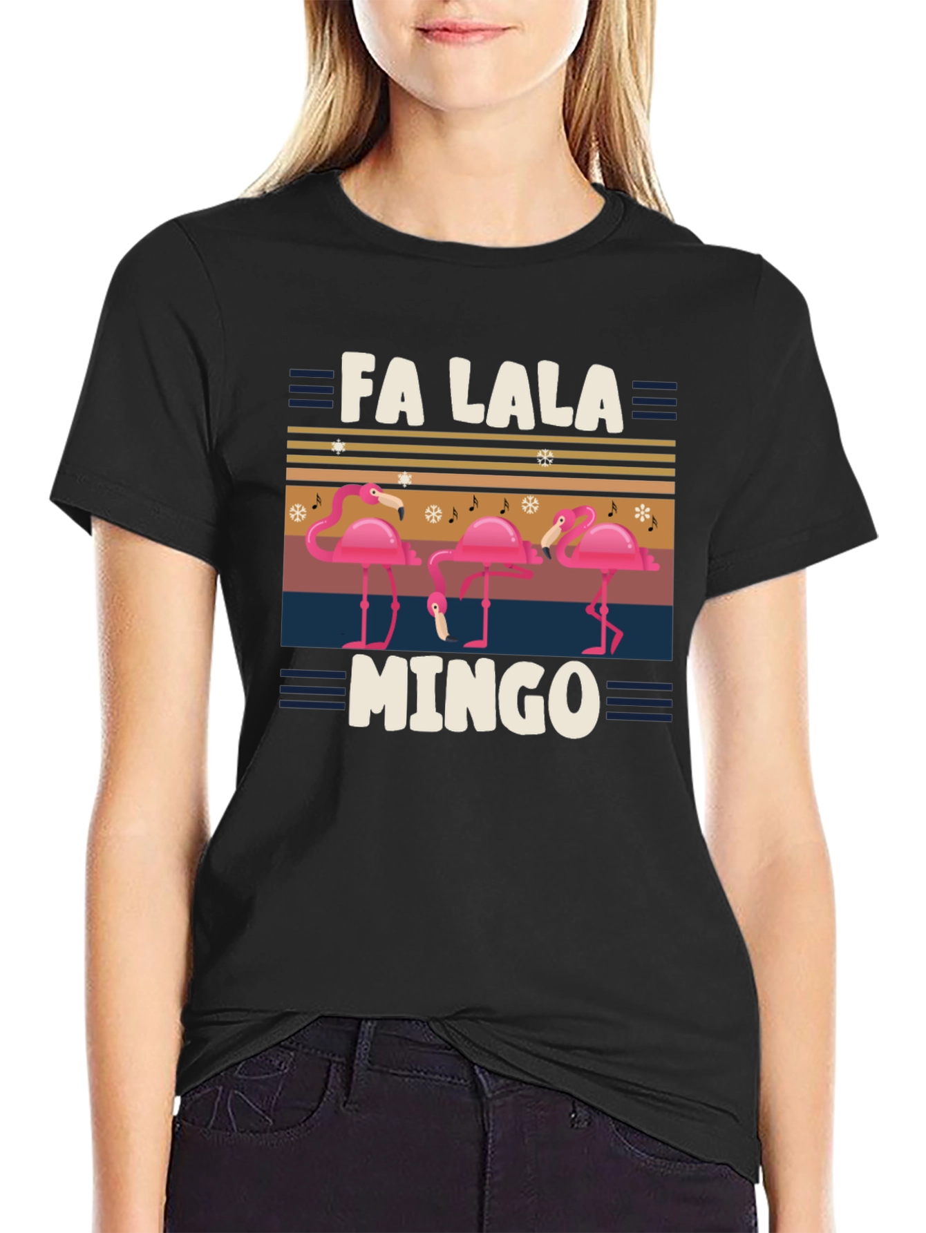 Fa La La Mingo Christmas Flamingo T-Shirt