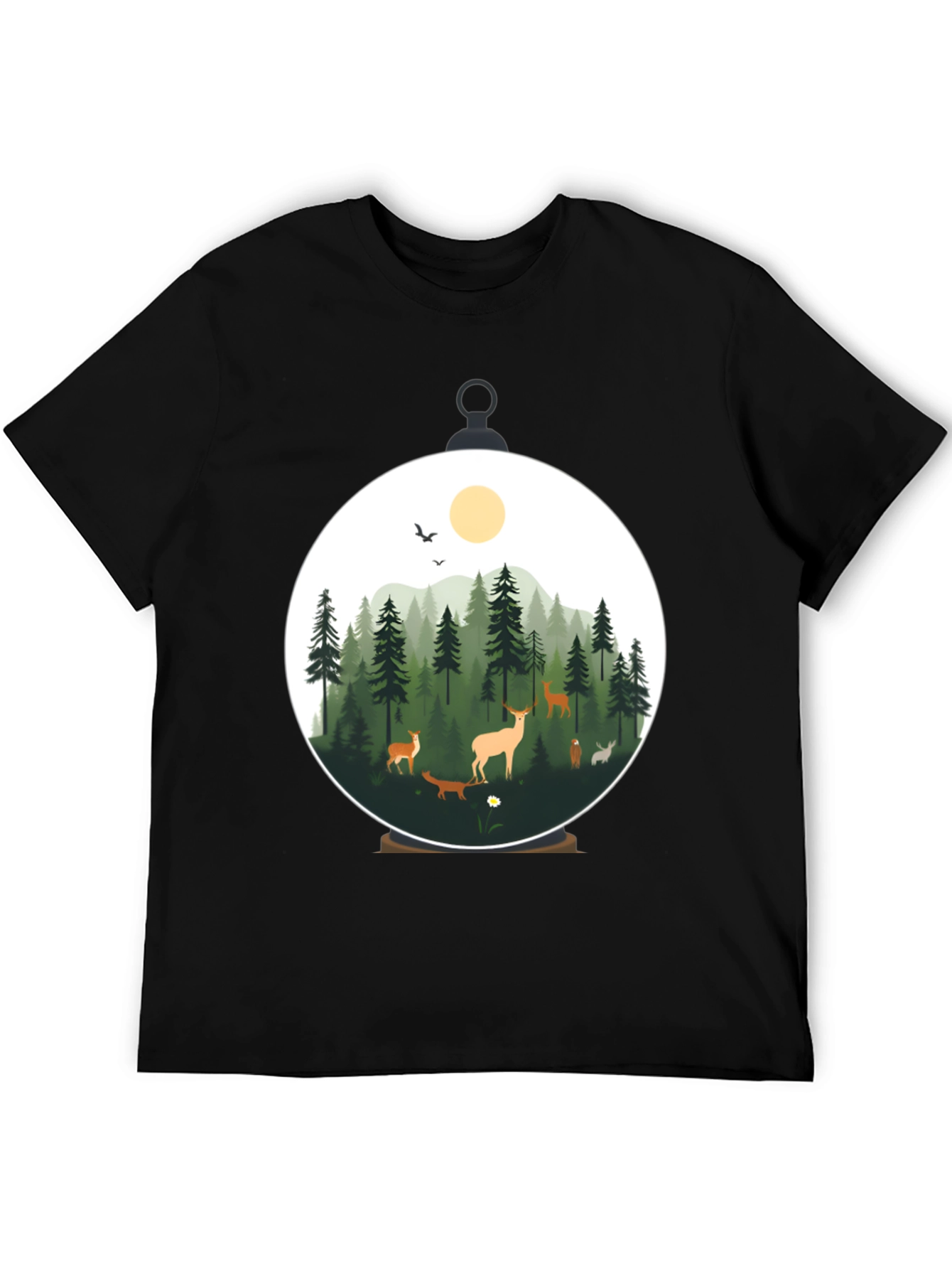 Nature Scene Graphic T-Shirt - Stylish Mens Tee
