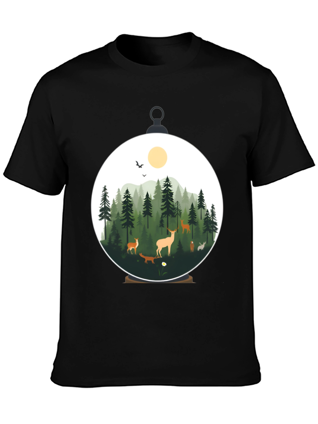 Nature Scene Graphic T-Shirt - Stylish Mens Tee