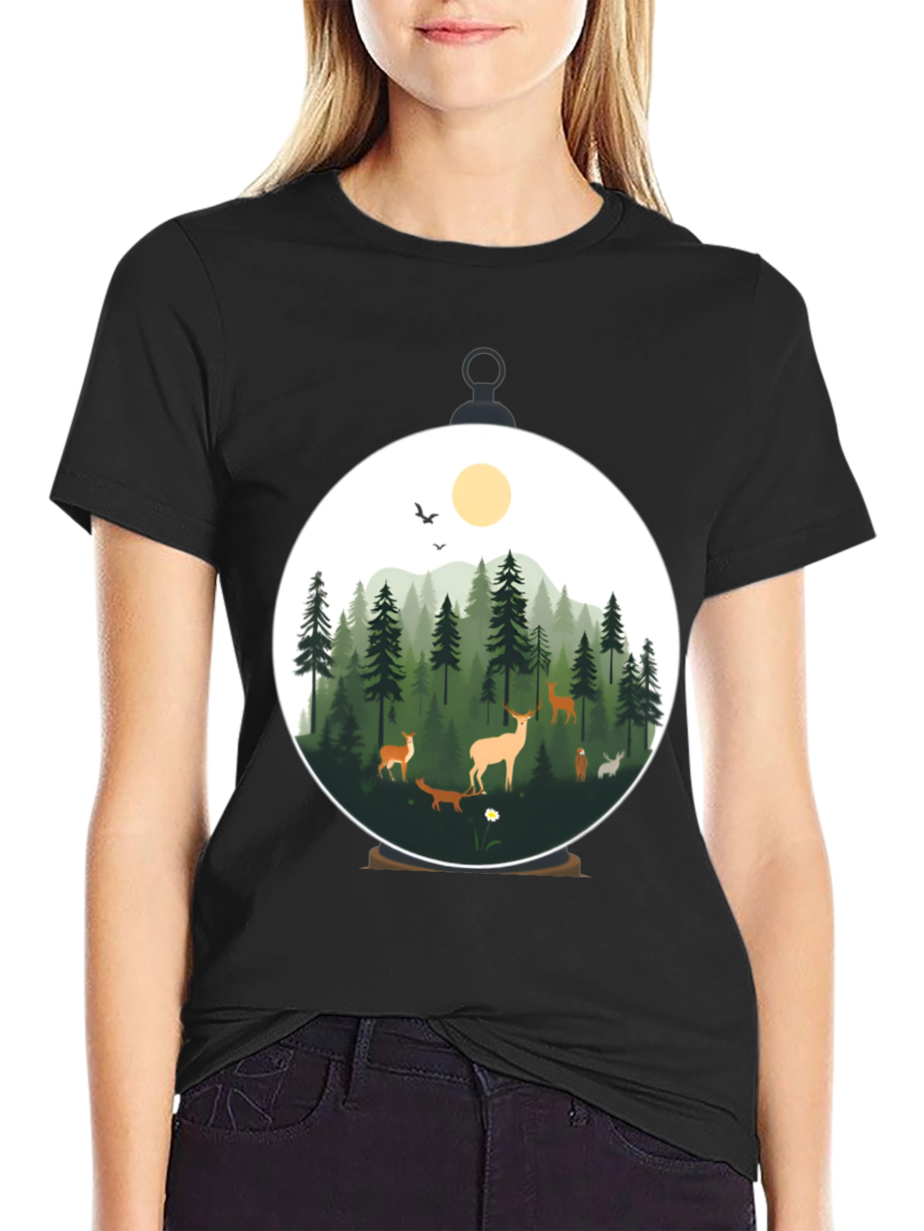 Nature Scene Graphic T-Shirt - Stylish Mens Tee