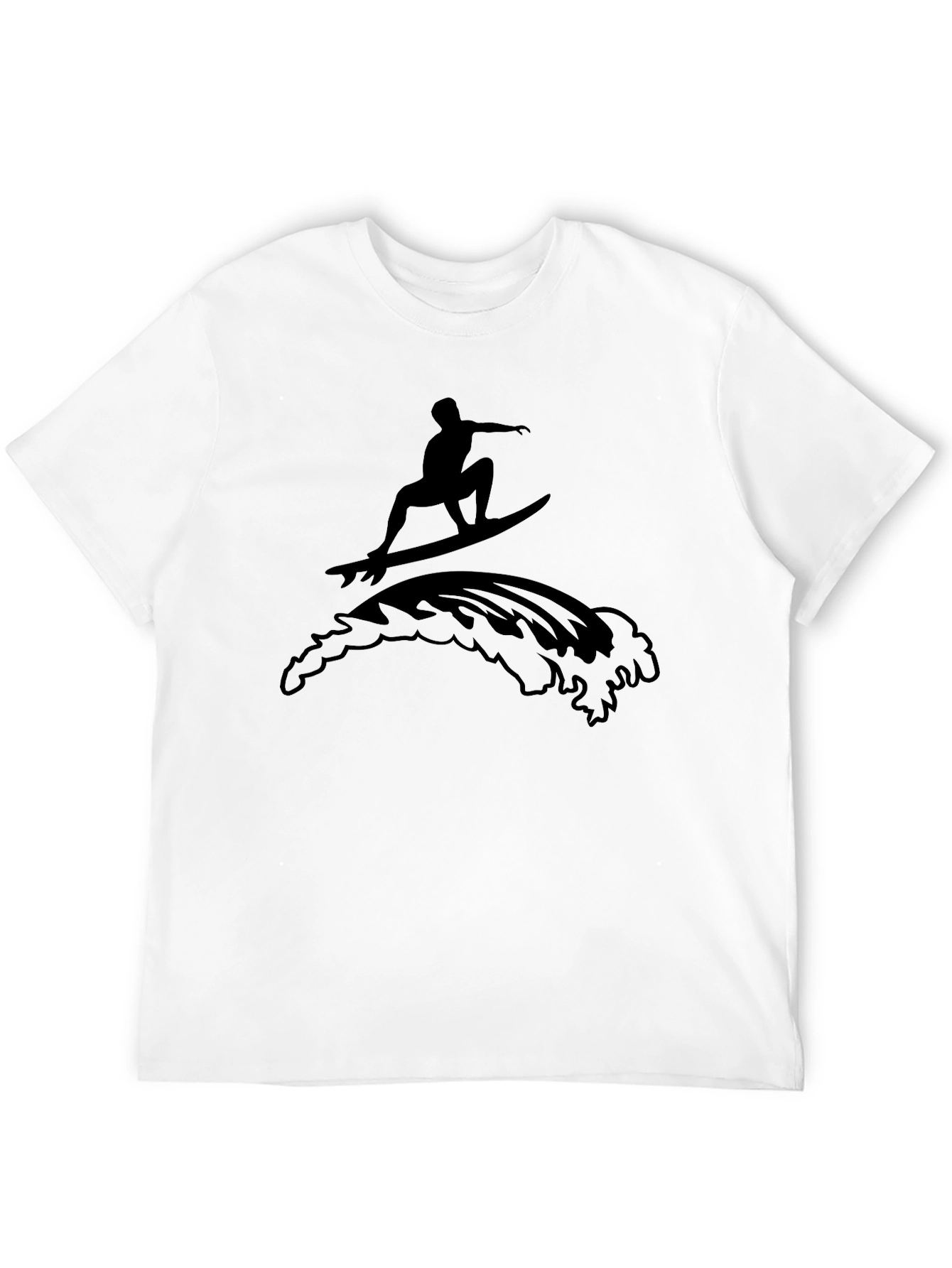Surfer Graphic Black T-Shirt - Casual Cool