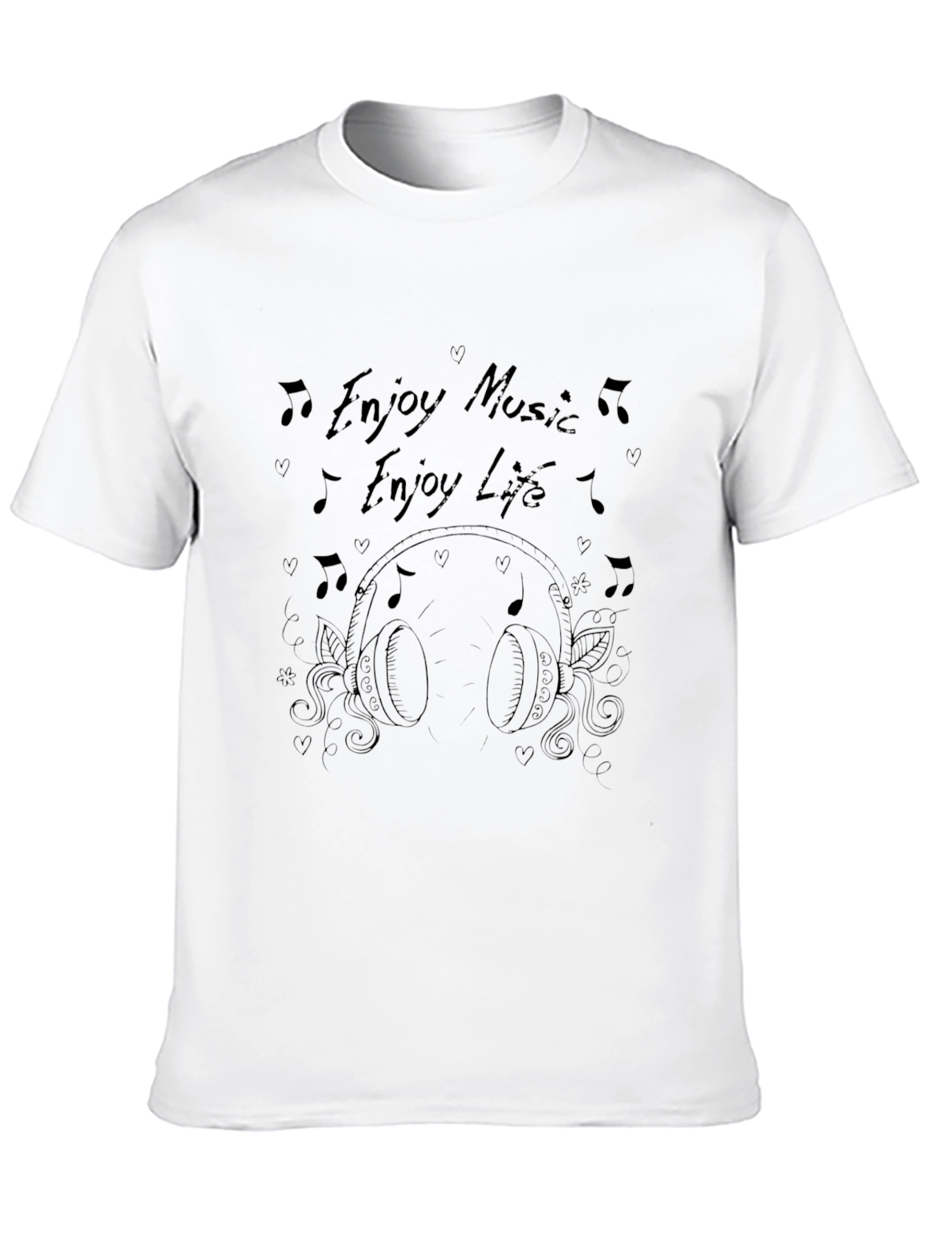 Enjoy Music Enjoy Life Black Graphic Tee