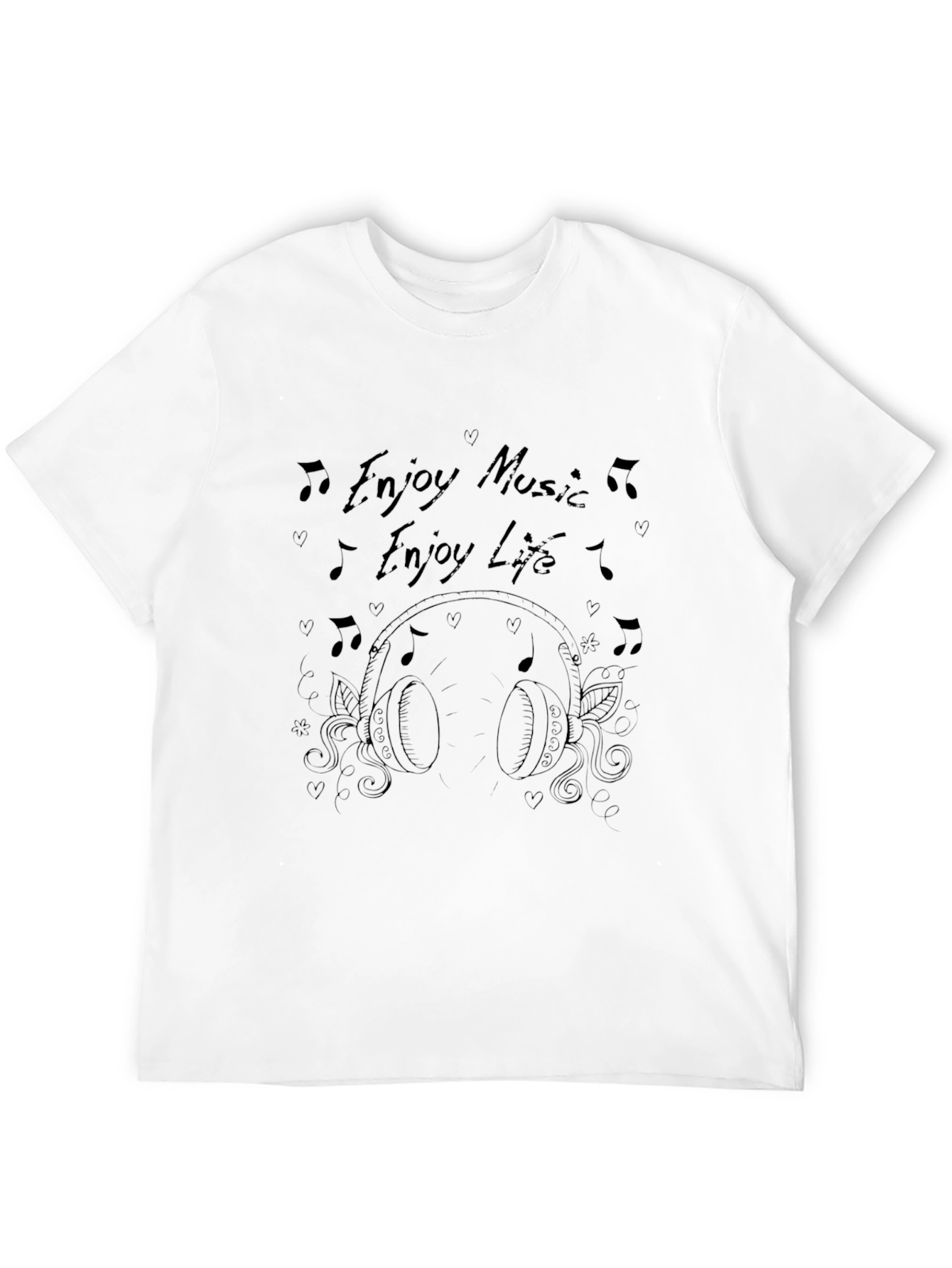Enjoy Music Enjoy Life Black Graphic Tee
