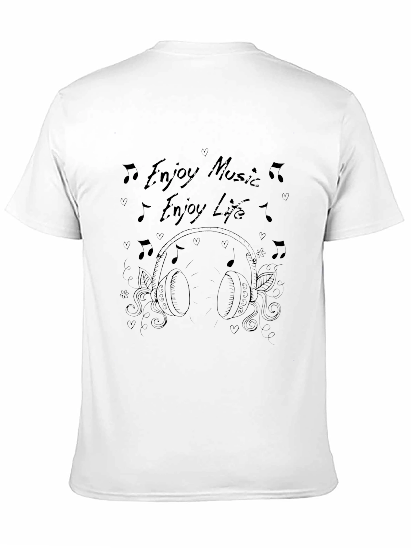 Enjoy Music Enjoy Life Black Graphic Tee