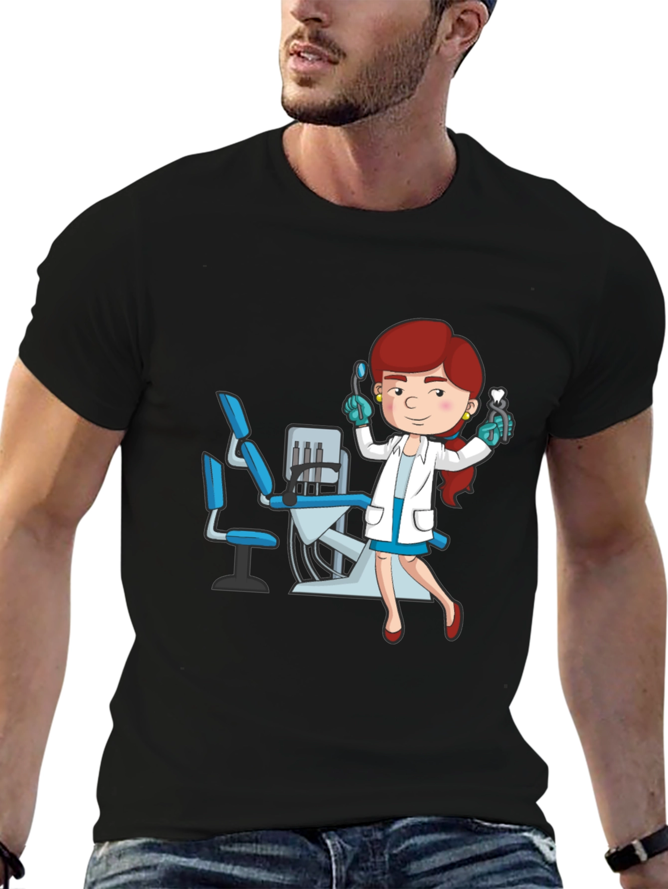 Dentist Cartoon Graphic T-Shirt