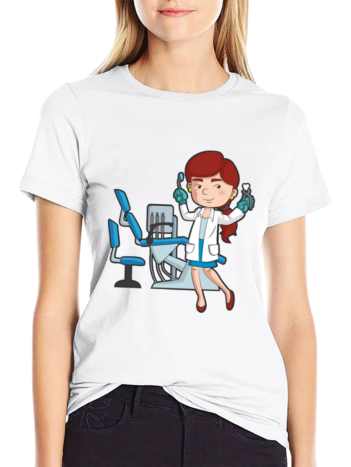 Dentist Cartoon Graphic T-Shirt