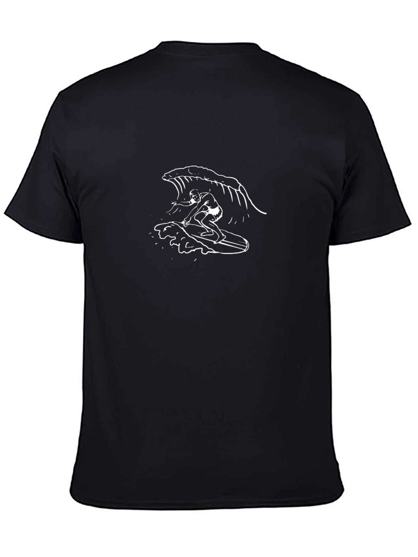 Black Surf Wave Graphic Tee