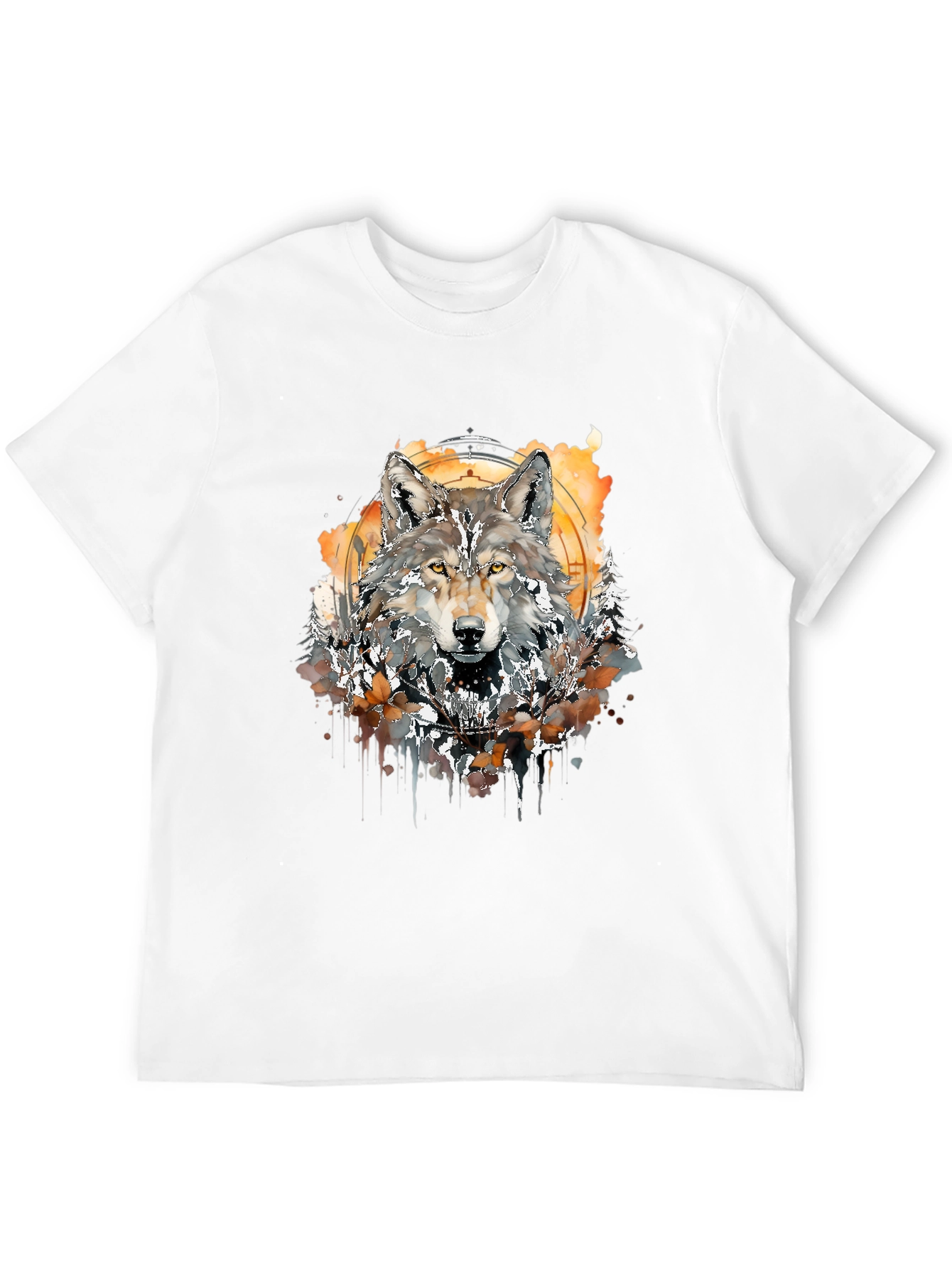 Wolf Art T-Shirt - Black Graphic Tee