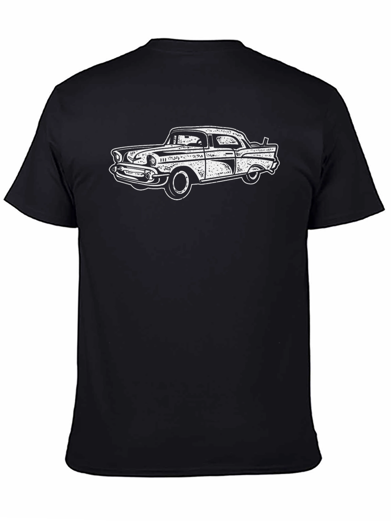 Classic Car Graphic Tee - Retro Style Black T-Shirt