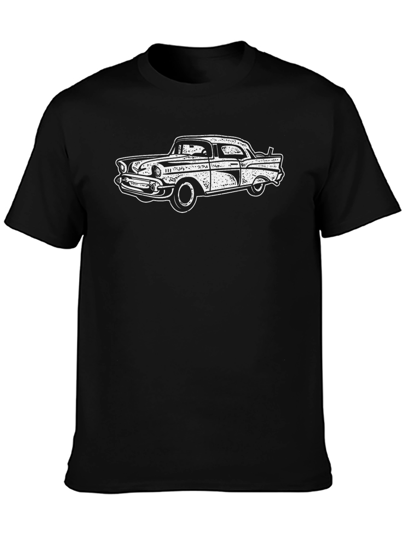 Classic Car Graphic Tee - Retro Style Black T-Shirt