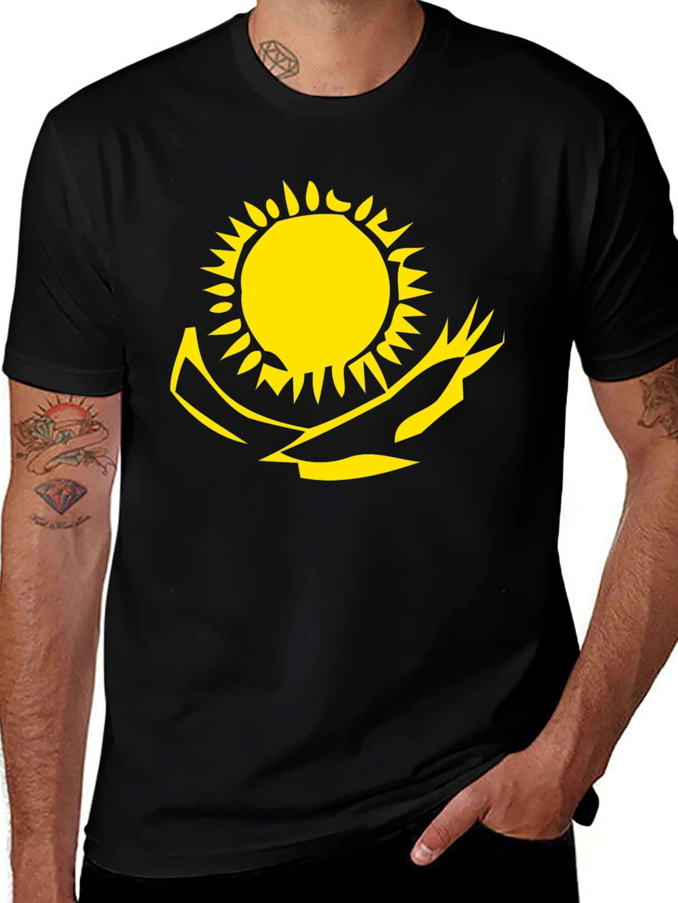 Graphic Tee - Sun and Eagle Design