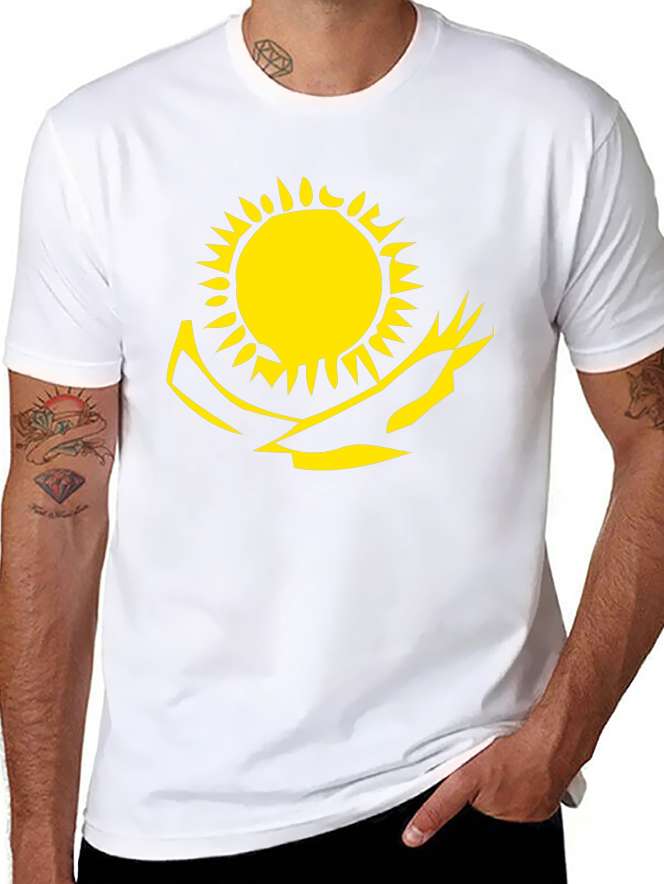 Graphic Tee - Sun and Eagle Design