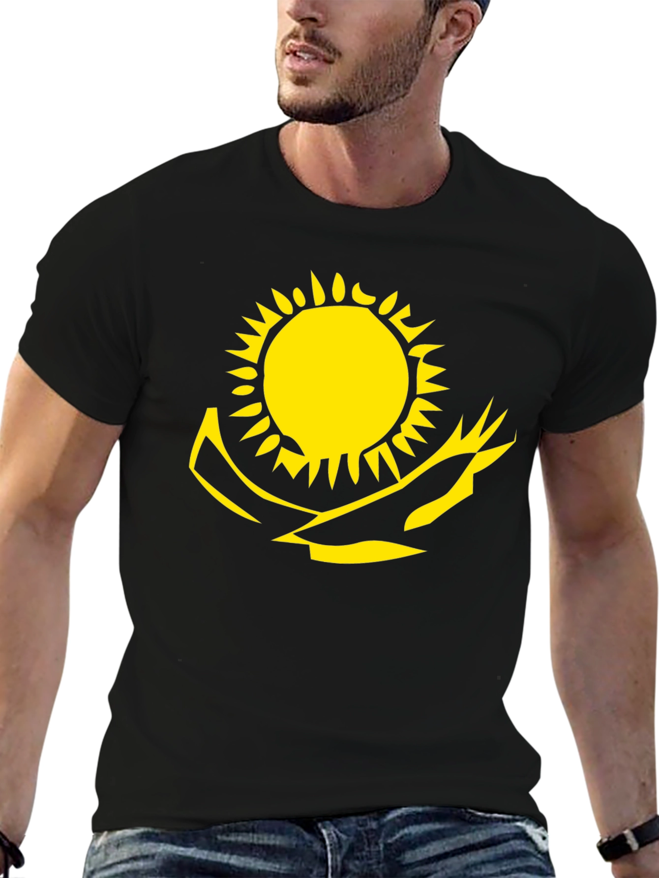 Graphic Tee - Sun and Eagle Design