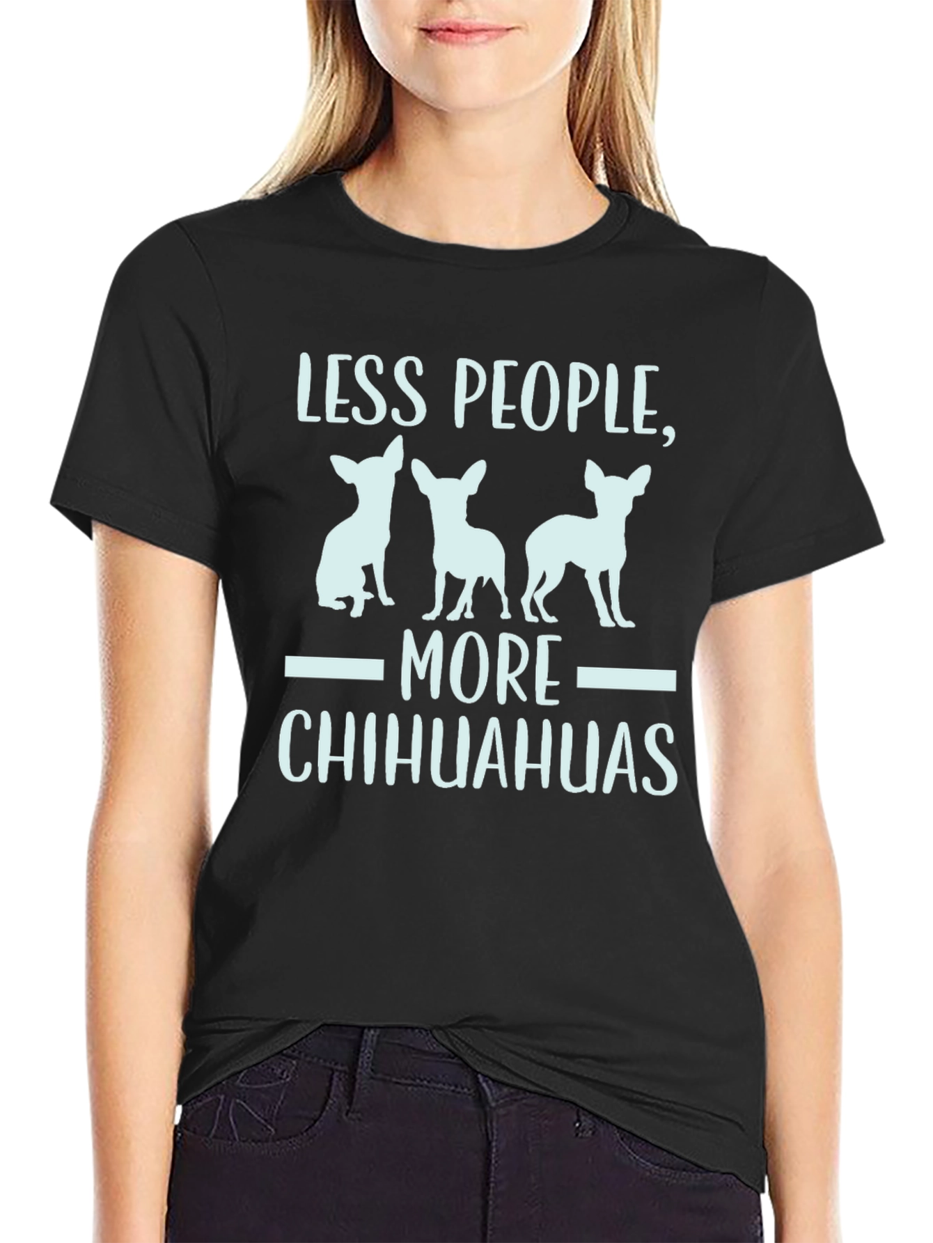 Less People More Chihuahuas Graphic Tee