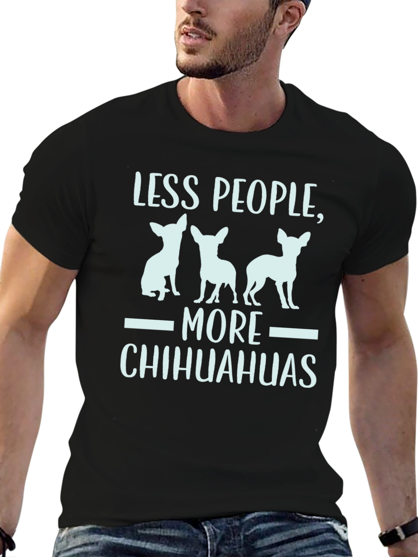 Less People More Chihuahuas Graphic Tee