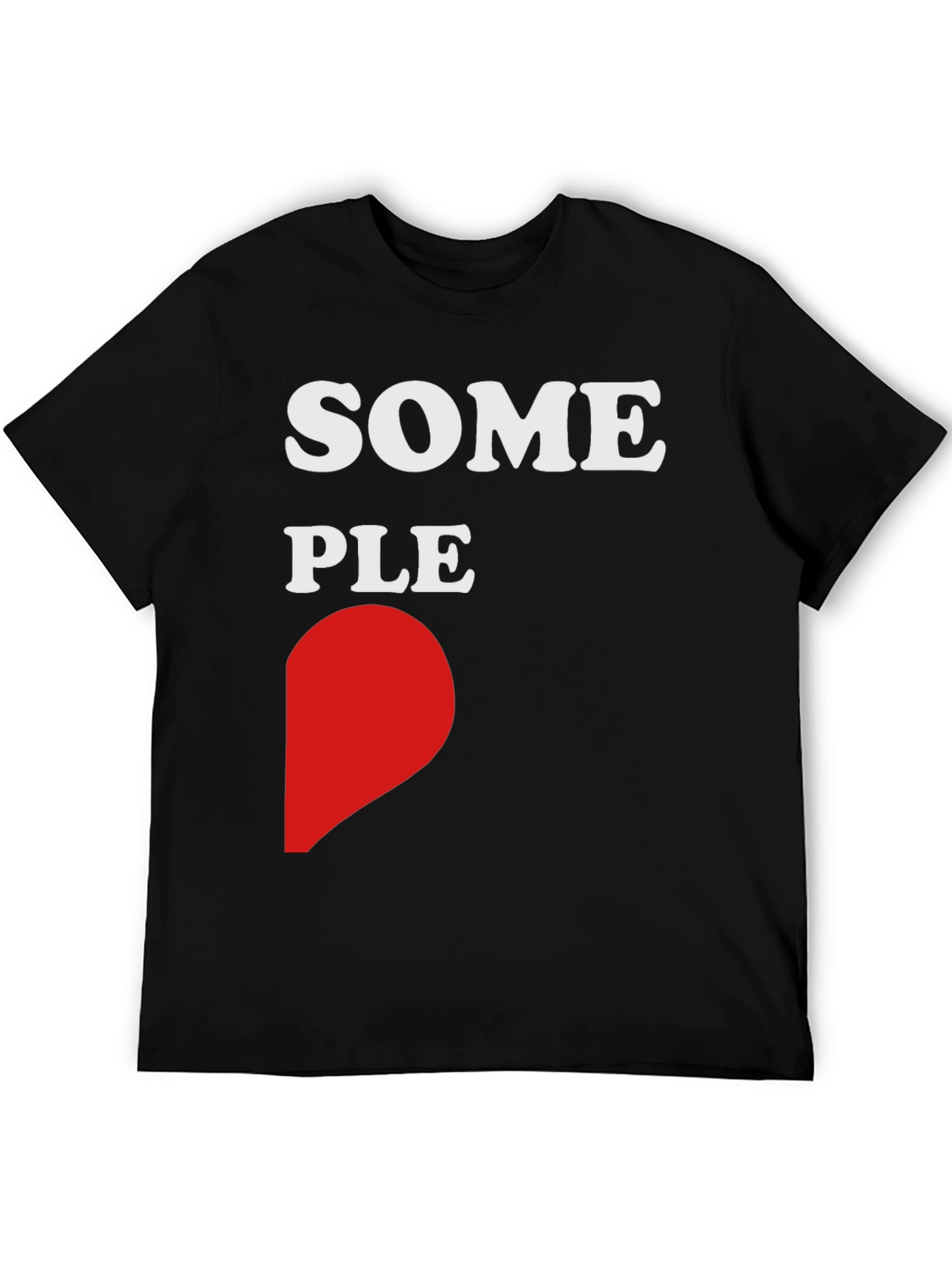 Some People Heart Graphic Black T-Shirt