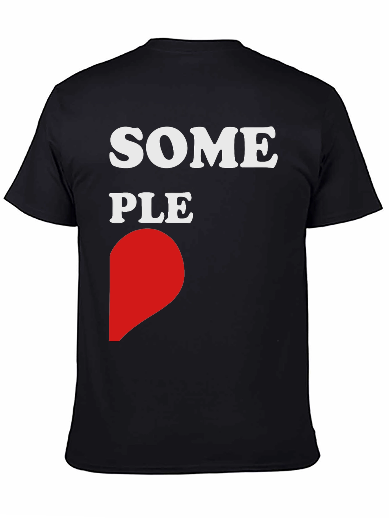 Some People Heart Graphic Black T-Shirt