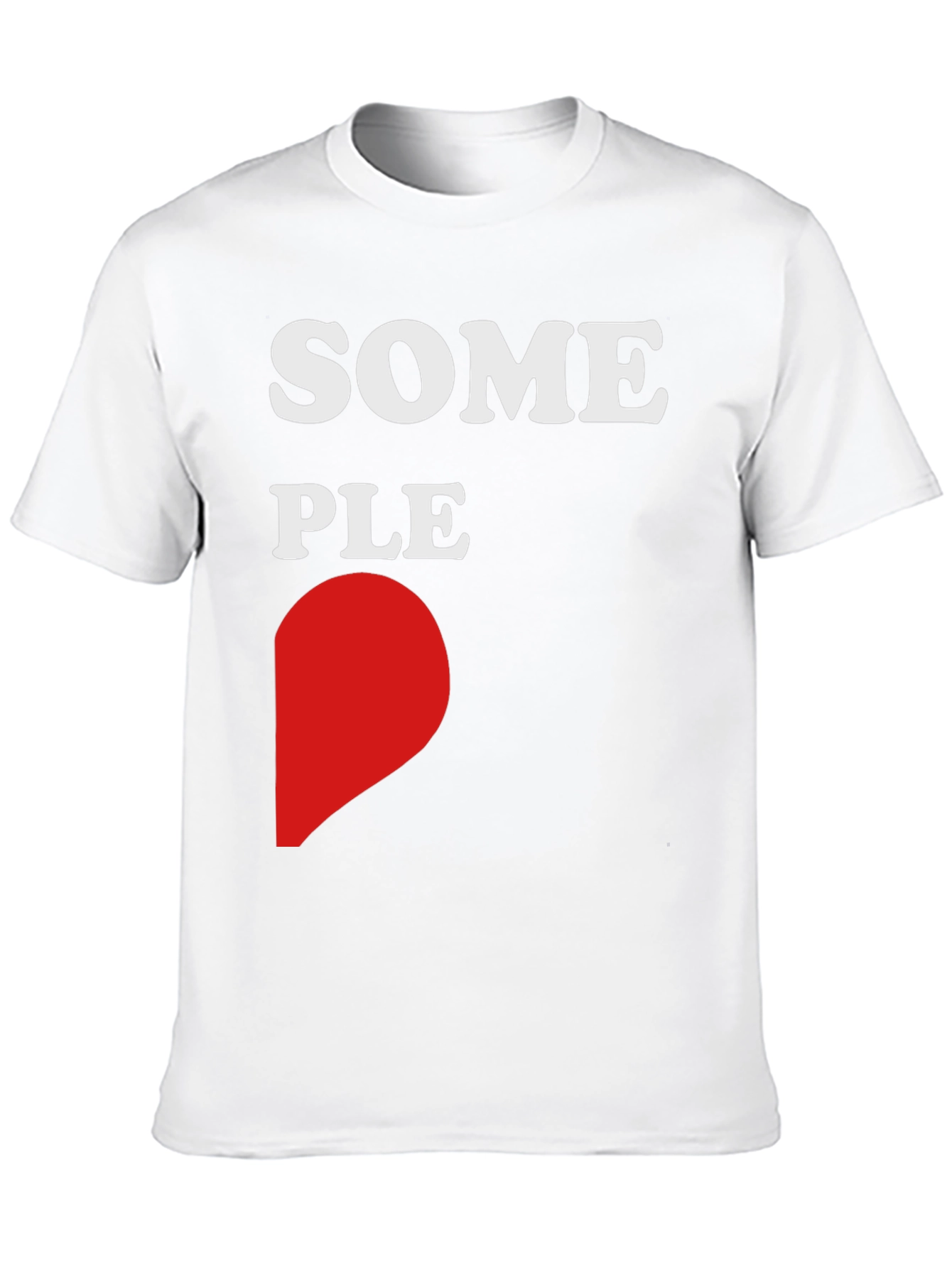 Some People Heart Graphic Black T-Shirt