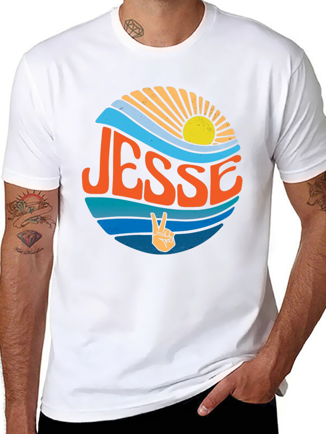 Retro Jesse Peace Sign T-Shirt
