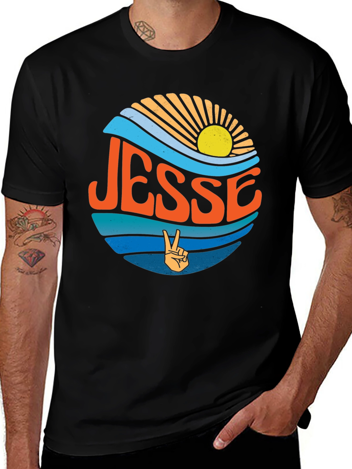 Retro Jesse Peace Sign T-Shirt