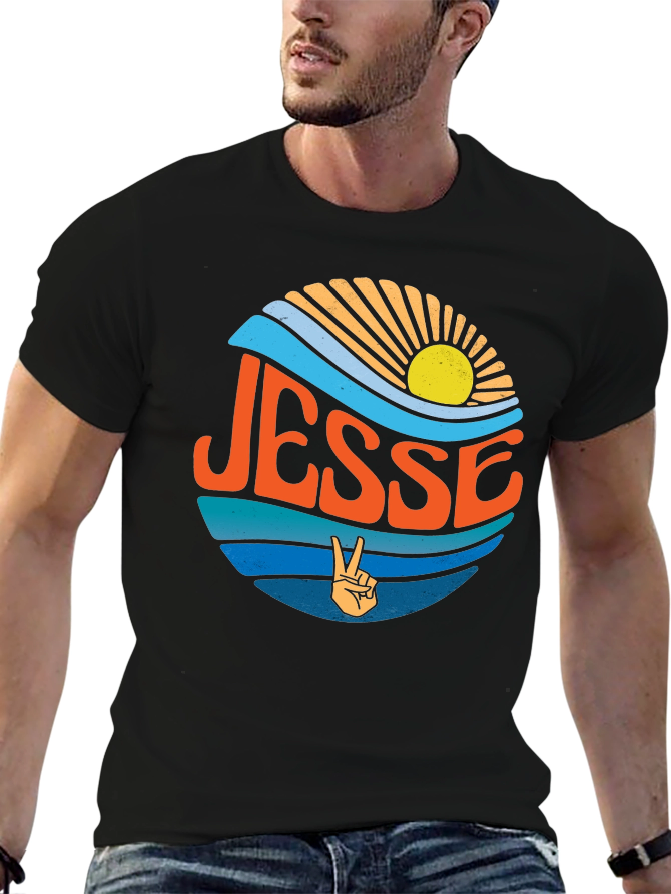 Retro Jesse Peace Sign T-Shirt
