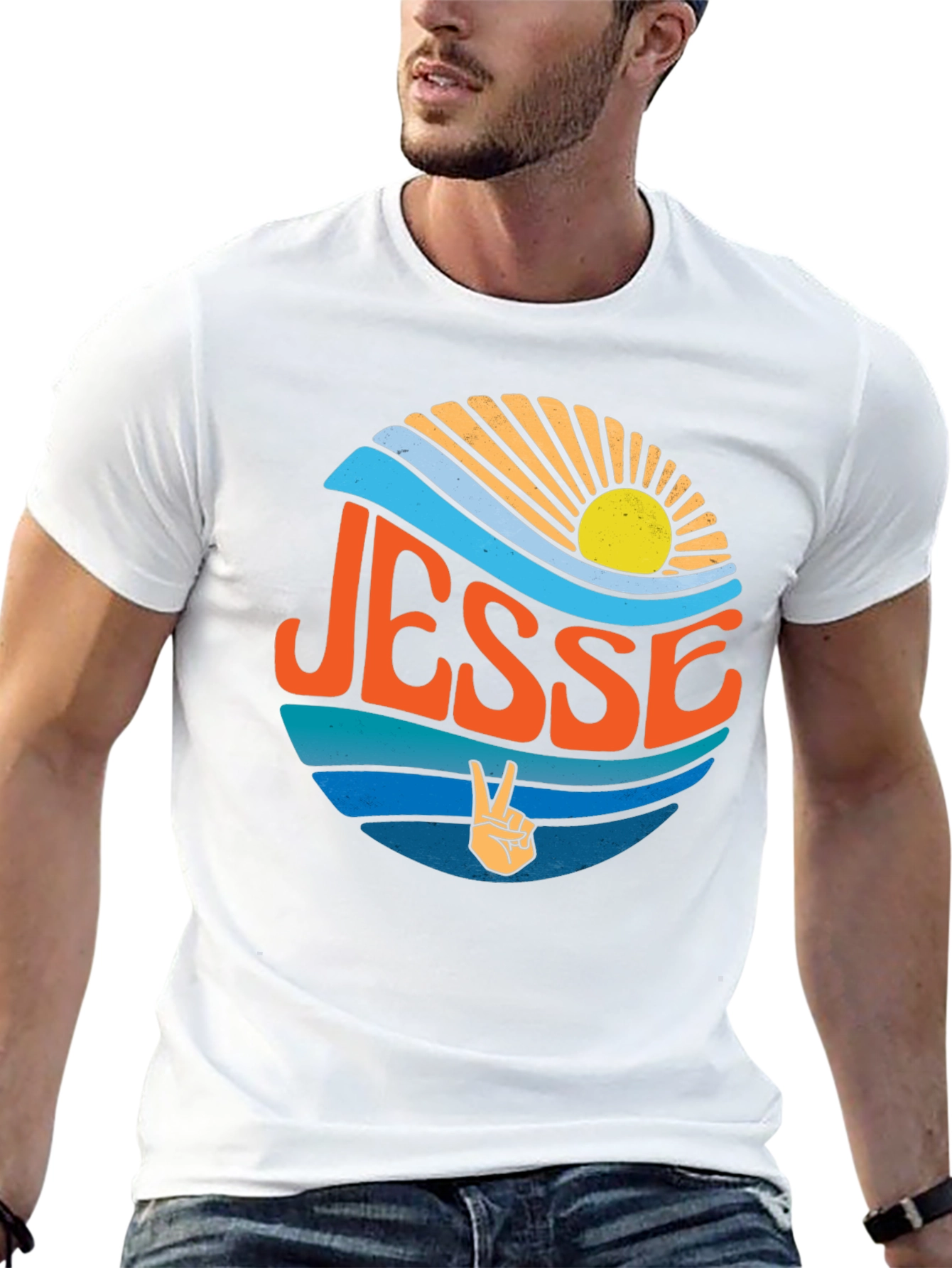Retro Jesse Peace Sign T-Shirt
