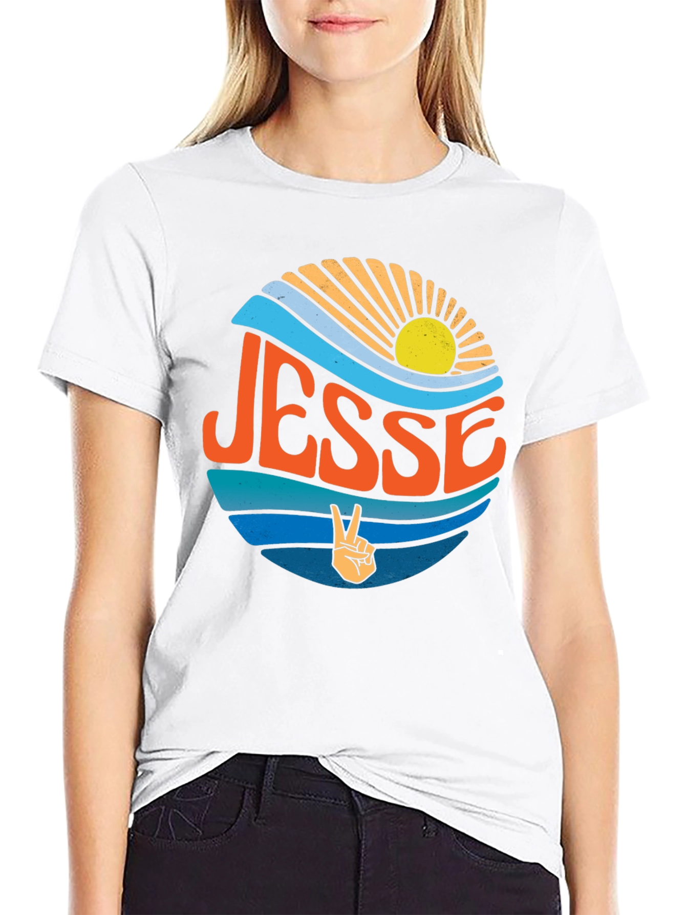 Retro Jesse Peace Sign T-Shirt