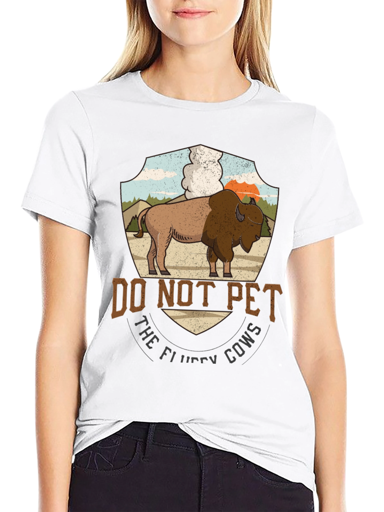 Do Not Pet Fluffy Cows T-Shirt Yellowstone Bison Tee