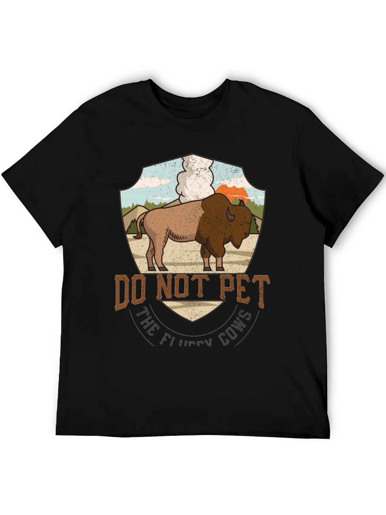 Do Not Pet Fluffy Cows T-Shirt Yellowstone Bison Tee
