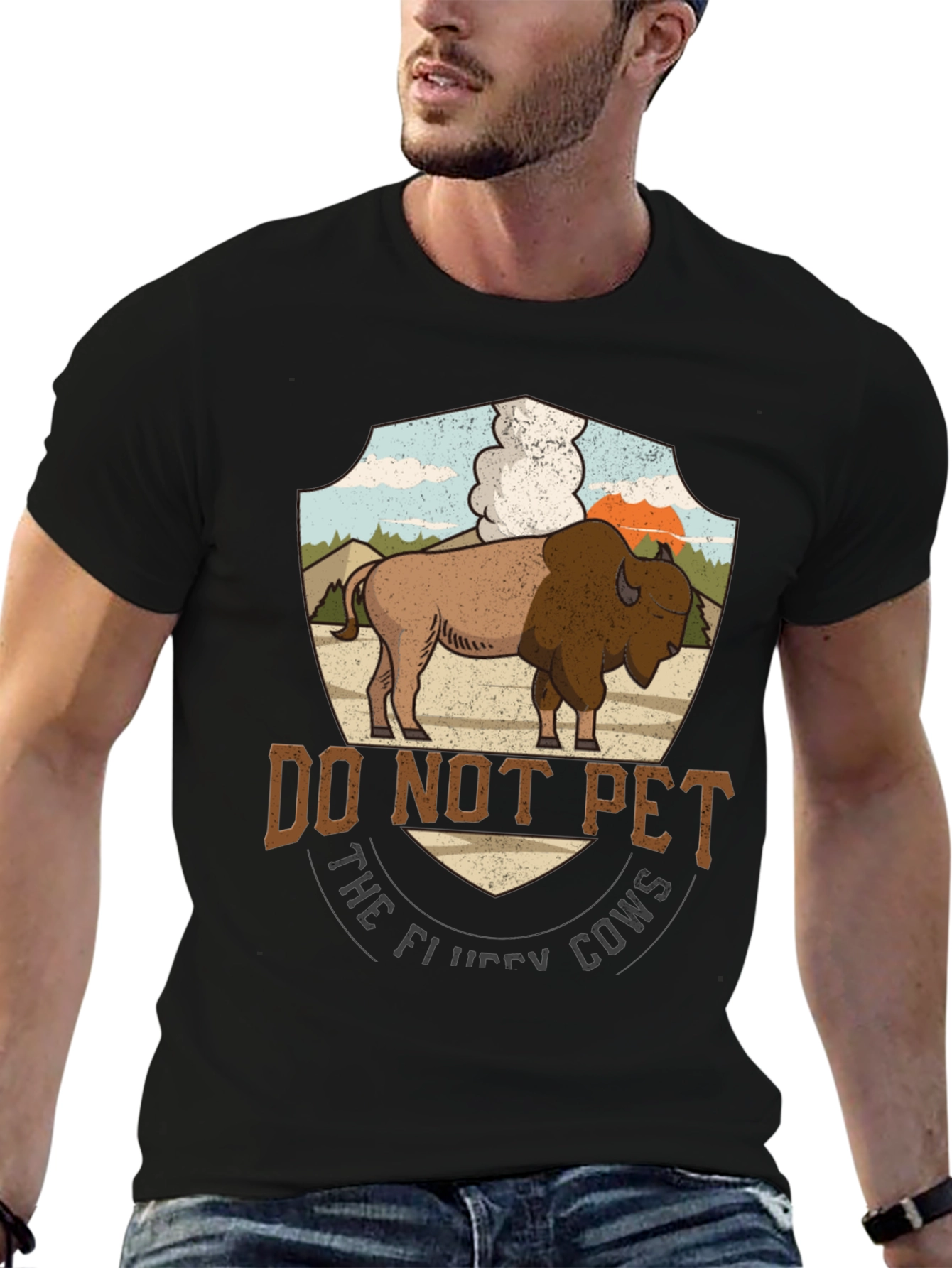Do Not Pet Fluffy Cows T-Shirt Yellowstone Bison Tee