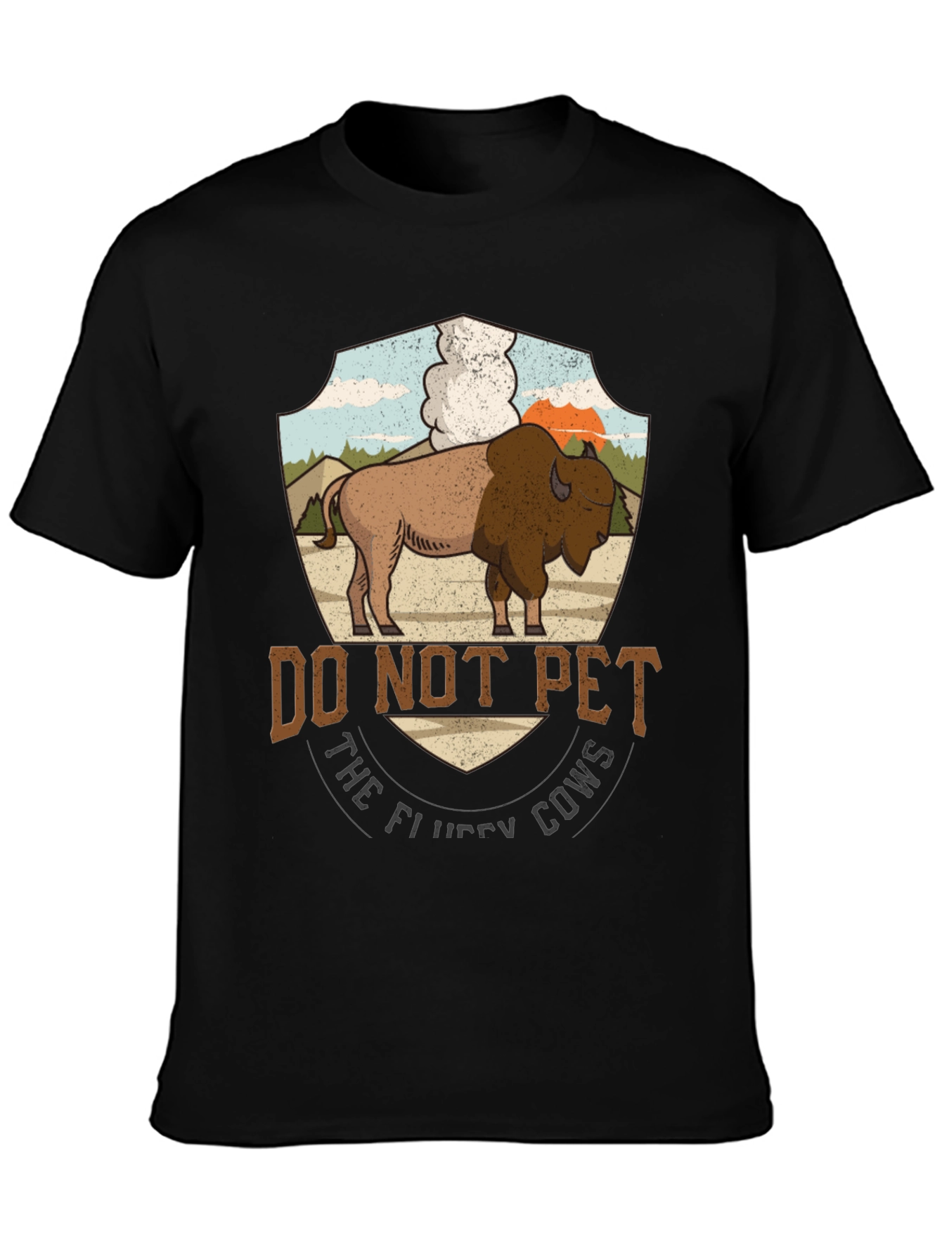 Do Not Pet Fluffy Cows T-Shirt Yellowstone Bison Tee