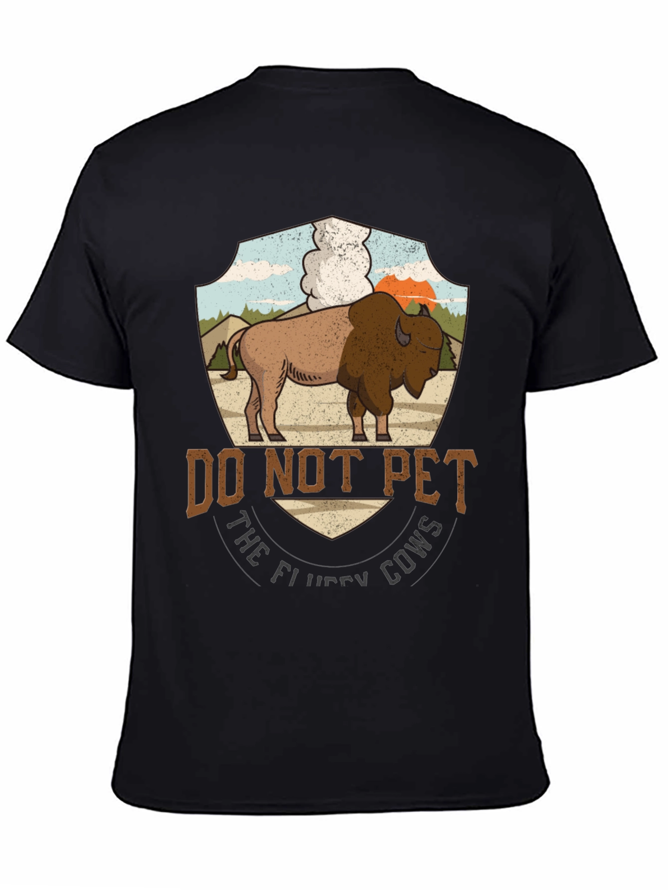 Do Not Pet Fluffy Cows T-Shirt Yellowstone Bison Tee