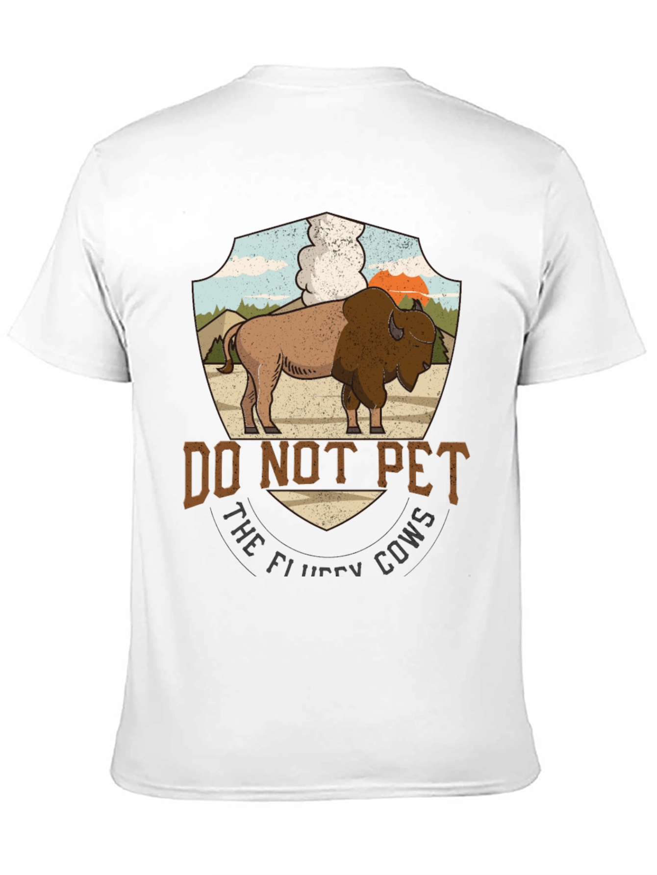 Do Not Pet Fluffy Cows T-Shirt Yellowstone Bison Tee