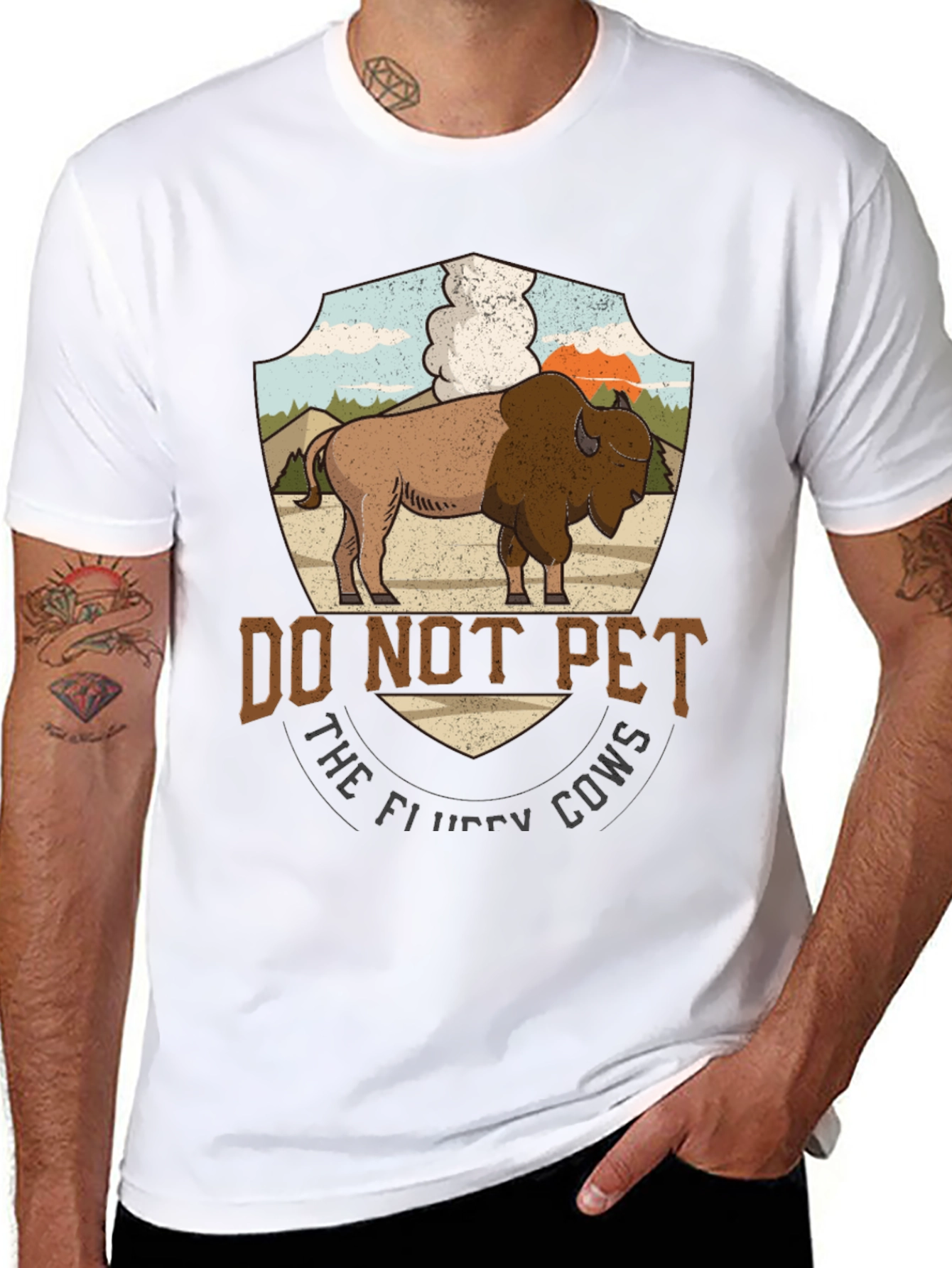 Do Not Pet Fluffy Cows T-Shirt Yellowstone Bison Tee