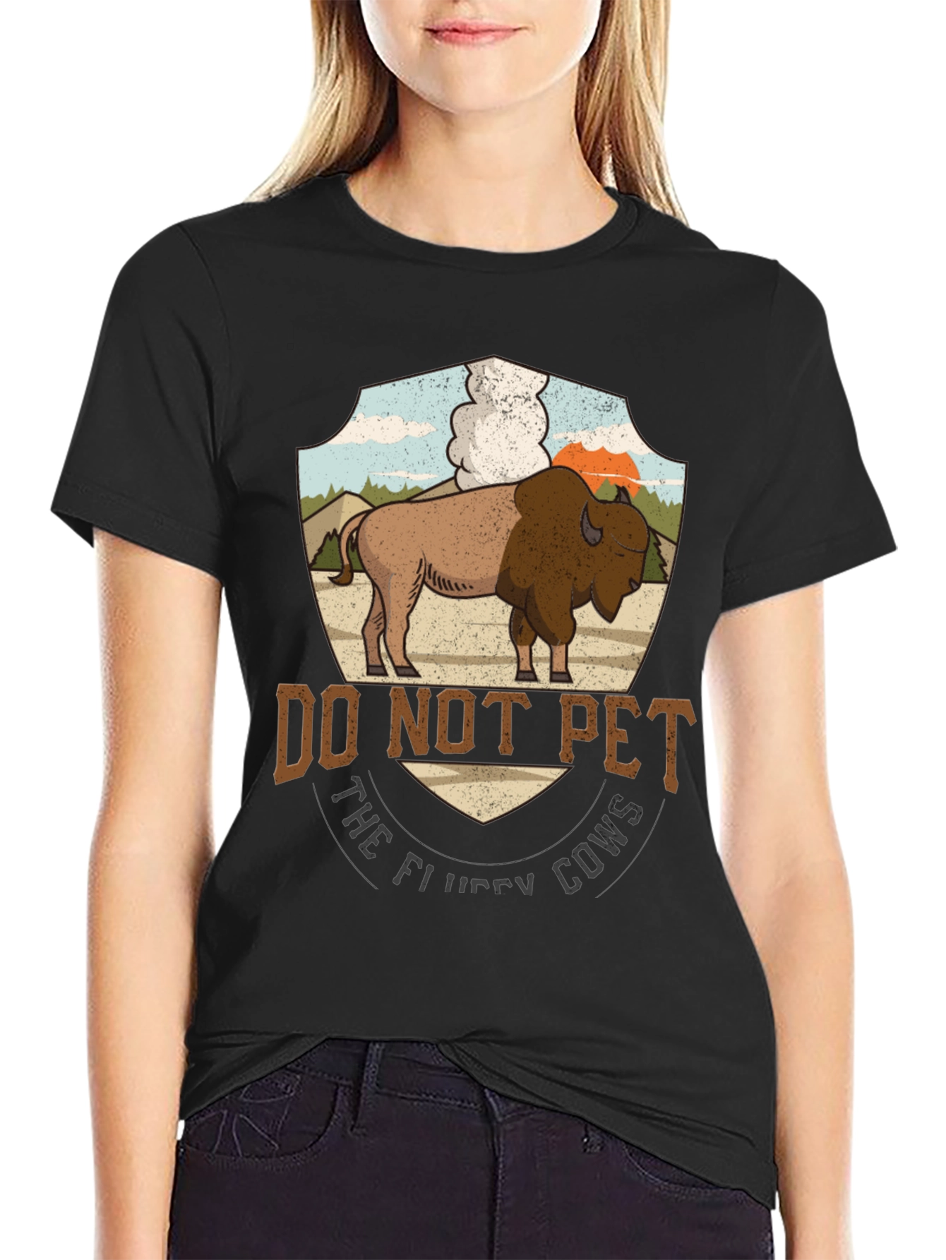 Do Not Pet Fluffy Cows T-Shirt Yellowstone Bison Tee