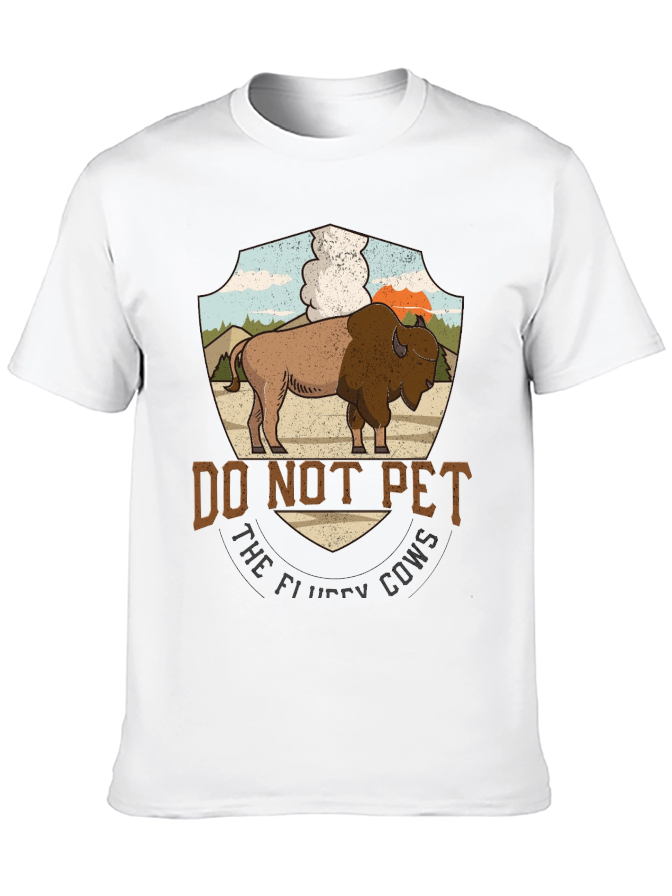 Do Not Pet Fluffy Cows T-Shirt Yellowstone Bison Tee