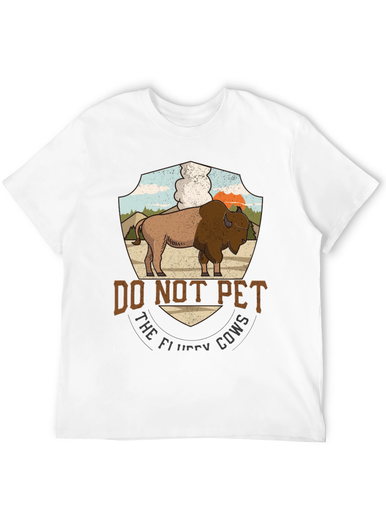 Do Not Pet Fluffy Cows T-Shirt Yellowstone Bison Tee