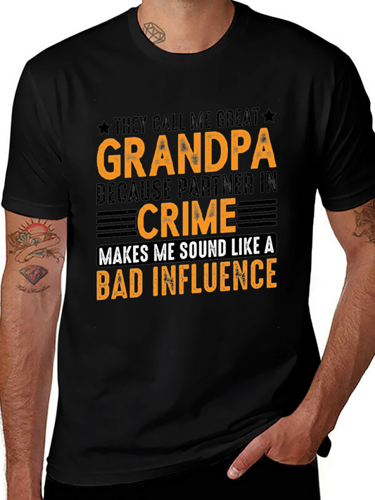 Great Grandpa Partner in Crime Graphic T-Shirt
