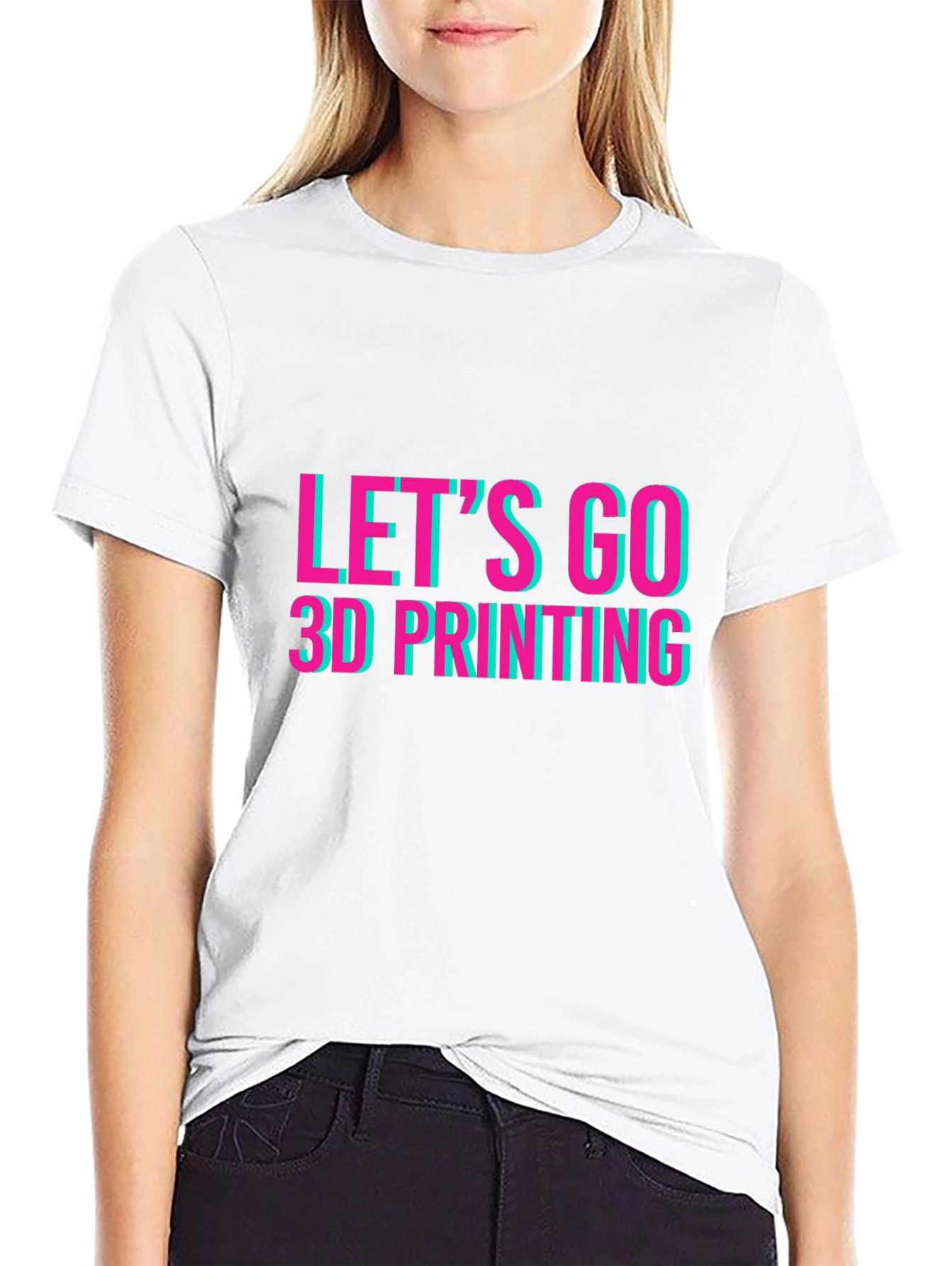 Lets Go 3D Printing Graphic Tee - Black