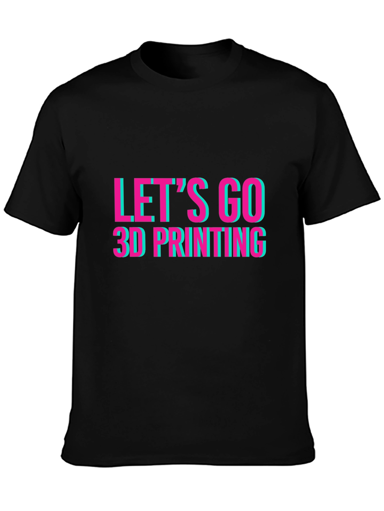 Lets Go 3D Printing Graphic Tee - Black
