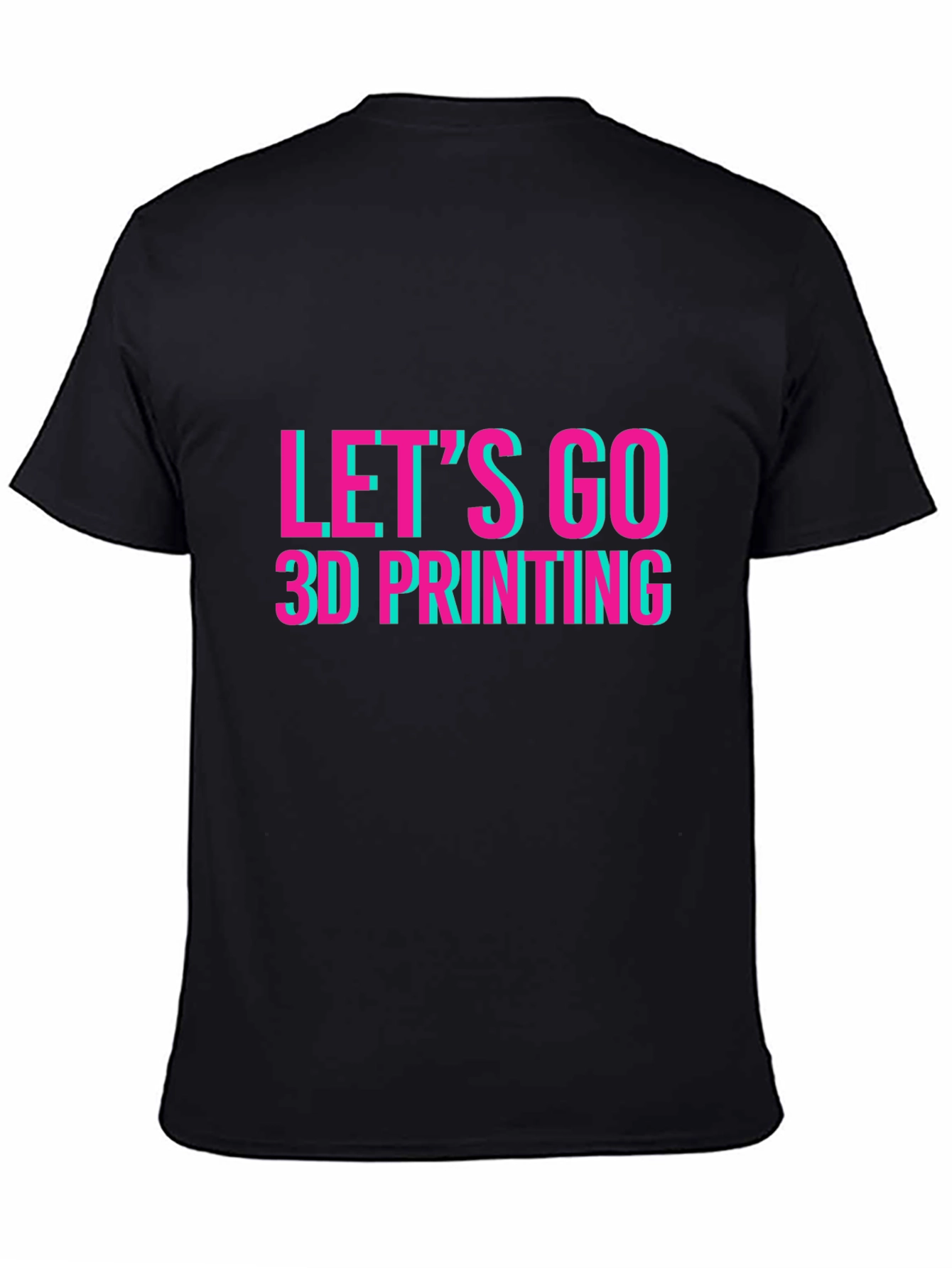 Lets Go 3D Printing Graphic Tee - Black