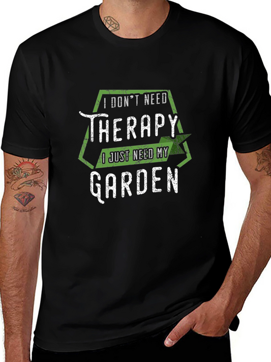Funny Garden Therapy T-Shirt - Black