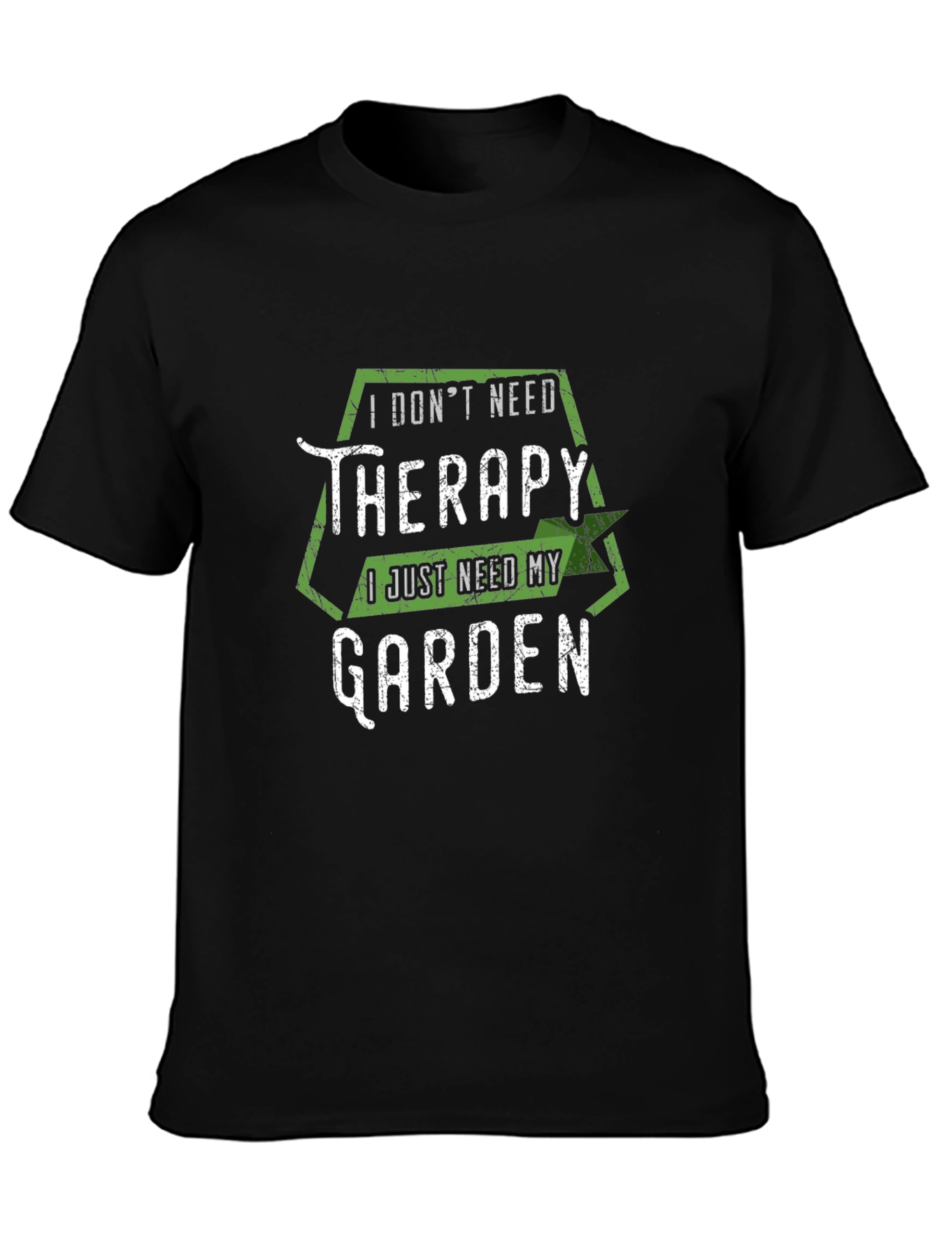 Funny Garden Therapy T-Shirt - Black
