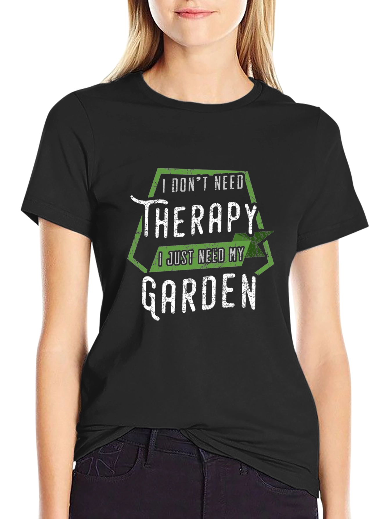 Funny Garden Therapy T-Shirt - Black
